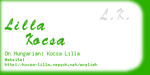 lilla kocsa business card